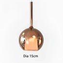 Modern metallic spherical designer glass chandelier dining room light