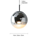 Modern metallic tri color ball pendant lights for living room