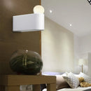 Modern milk glass ball wall lamp bedroom small medium sconcelight