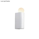 Modern milk glass ball wall lamp bedroom small medium sconcelight