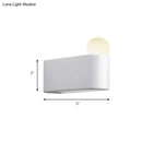 Modern milk glass ball wall lamp bedroom small medium sconcelight