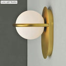 DecorBites™ Modern Milk Glass Wall Light with Oval Metal Backplate in Black/Gold for Bedroom Sconce Lighting
