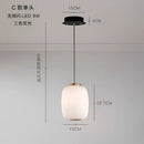 DecorBites™ Glass Ball Pendant Light: Modern Milky White LED Hanging Lamp for Dining Table