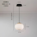 DecorBites™ Glass Ball Pendant Light: Modern Milky White LED Hanging Lamp for Dining Table