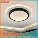 Modern minimalist black acrylic led ceiling lamp bedroom light