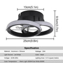 Modern minimalist black acrylic led ceiling lamp bedroom light