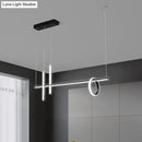 Modern minimalist black acrylic led pendant light dining room kitchen