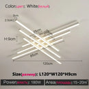 Modern minimalist black chandelier led ceiling lamp for living room