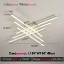Modern minimalist black chandelier led ceiling light for living room