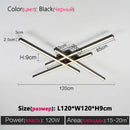 Modern minimalist black chandelier led ceiling light for living room