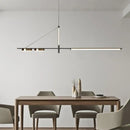 Modern minimalist black chandelier pendant light for dining room