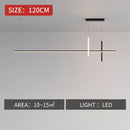 Modern minimalist black dimmable led pendant light kitchen strip