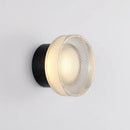 Modern minimalist black elegant glass led wall sconce bedroom light