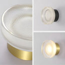 Modern minimalist black elegant glass led wall sconce bedroom light