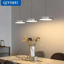 Modern minimalist black finish pendant lights for dining room