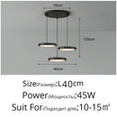 Modern minimalist black finish pendant lights for dining room