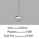 Modern minimalist black finish pendant lights for dining room