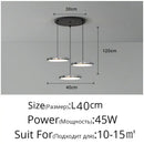 Modern minimalist black finish pendant lights for dining room