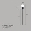 Modern minimalist black glass ball wall lights for bedroom