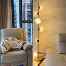 Modern minimalist black glass shade led floor lamp living room