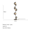 Modern minimalist black glass shade led floor lamp living room