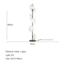 Modern minimalist black glass shade led floor lamp living room