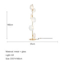 Modern minimalist black glass shade led floor lamp living room
