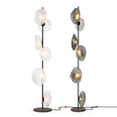 Modern minimalist black glass shade led floor lamp living room