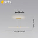Modern minimalist black & gold adjustable led pendant light dining room