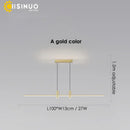 Modern minimalist black & gold adjustable led pendant light dining room