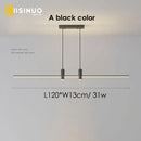 Modern minimalist black & gold adjustable led pendant light dining room