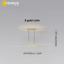 Modern minimalist black & gold adjustable led pendant light dining room
