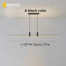Modern minimalist black & gold adjustable led pendant light dining room