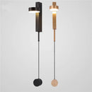 Modern minimalist black & gold t style wall light sconce bedroom