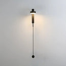 Modern minimalist black & gold t style wall light sconce bedroom