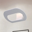 Modern minimalist black & grey oval shade wall lamp bedroom lighting