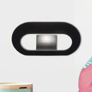Modern minimalist black & grey oval shade wall lamp bedroom lighting