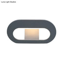 Modern minimalist black & grey oval shade wall lamp bedroom lighting