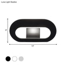 Modern minimalist black & grey oval shade wall lamp bedroom lighting