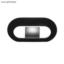 Modern minimalist black & grey oval shade wall lamp bedroom lighting