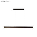 Modern minimalist black led ceiling light bar kitchen island pendant
