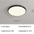 Modern minimalist black led ceiling light for bedroom with remote