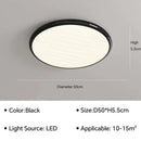 Modern minimalist black led ceiling light for bedroom with remote