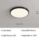 Modern minimalist black led ceiling light for bedroom with remote