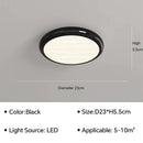 Modern minimalist black led ceiling light for bedroom with remote