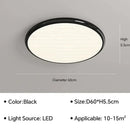 Modern minimalist black led ceiling light for bedroom with remote