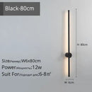 Modern minimalist black led strip wall lamp for staircase lighting