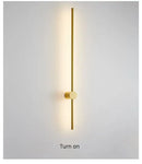 Modern minimalist black led strip wall lamp for staircase lighting