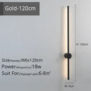 Modern minimalist black led strip wall lamp for staircase lighting