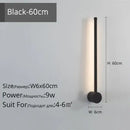Modern minimalist black led strip wall lamp for staircase lighting